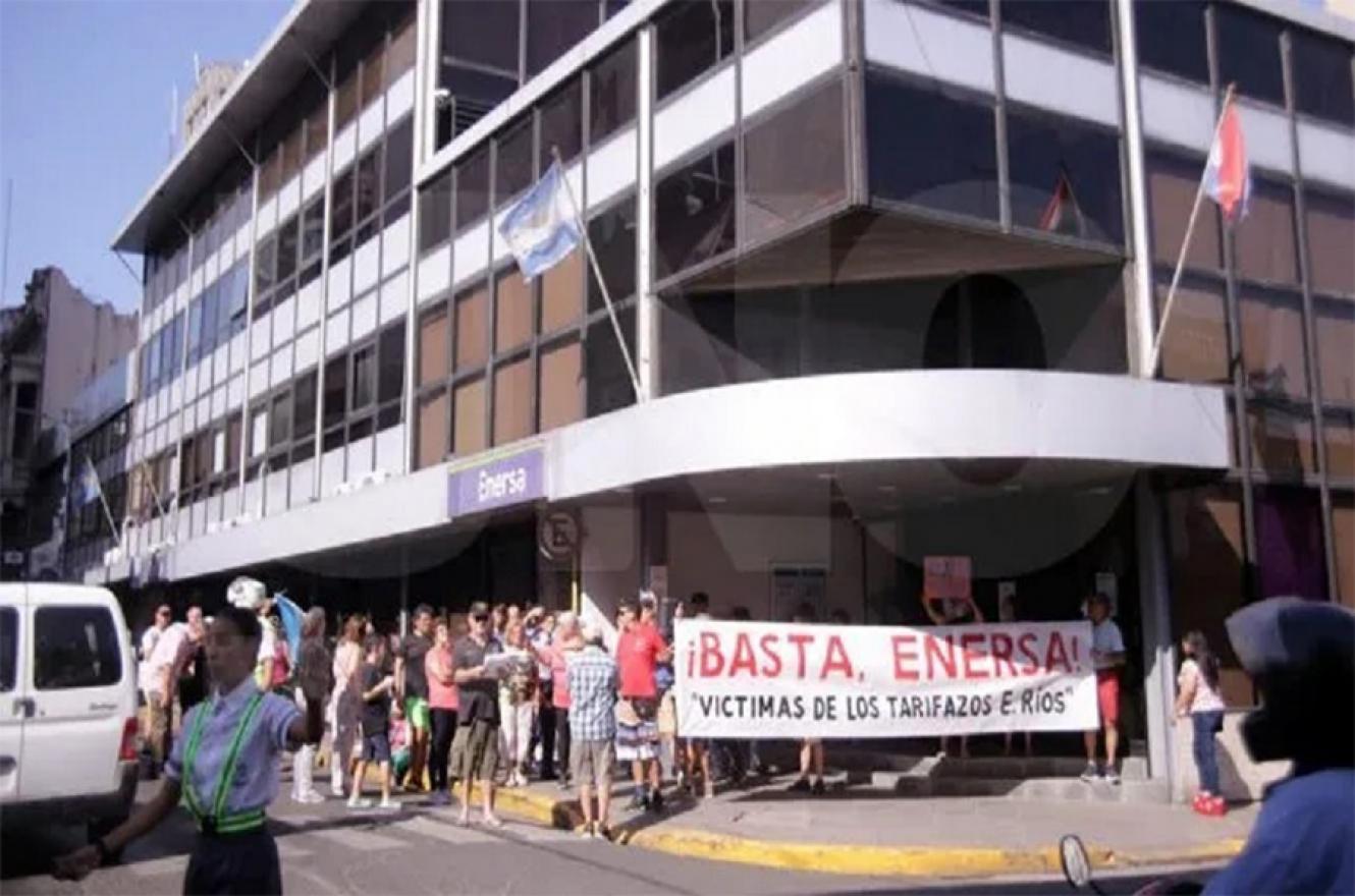 Imagen de archivo de una protesta por el ajuste en las tarifas eléctricas.