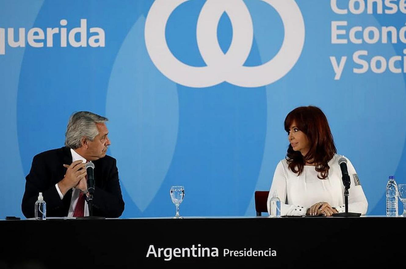 En el acto junto a Cristina, Alberto Fernández pidió “decirle no a la división” del país