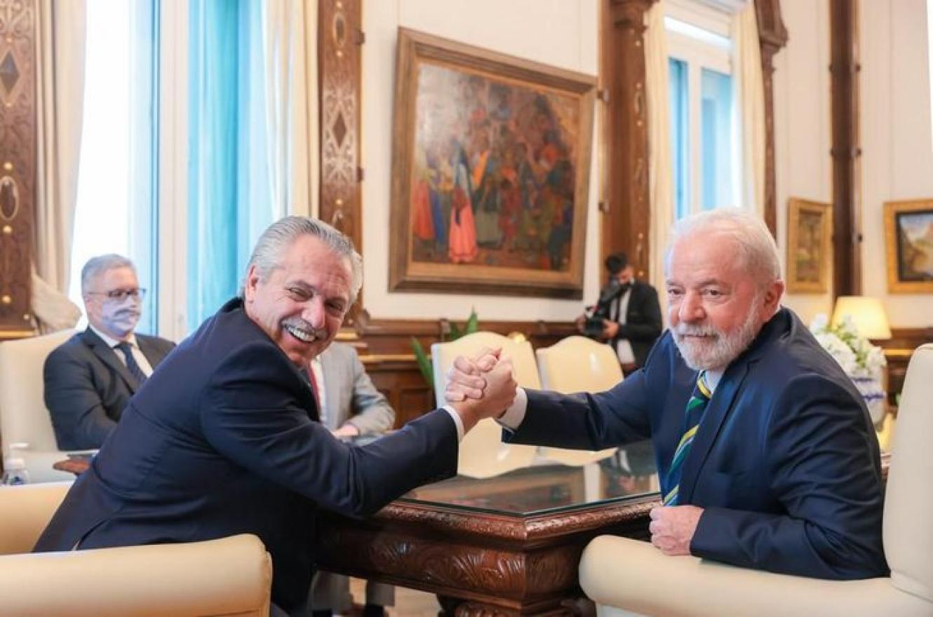 El Presidente Alberto Fernández recibió a Lula da Silva en Casa Rosada