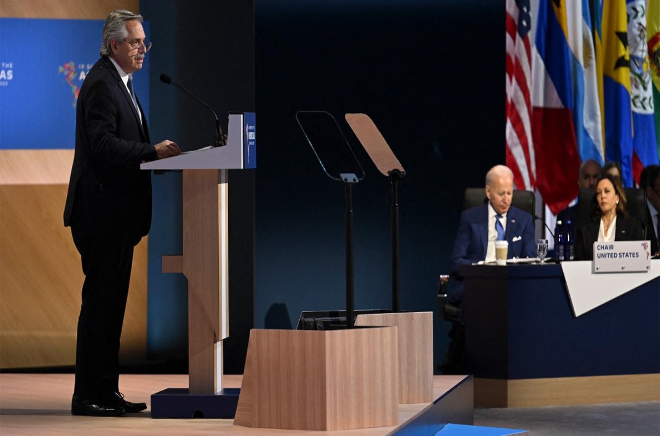 Alberto Fernández en la Cumbre de las Américas