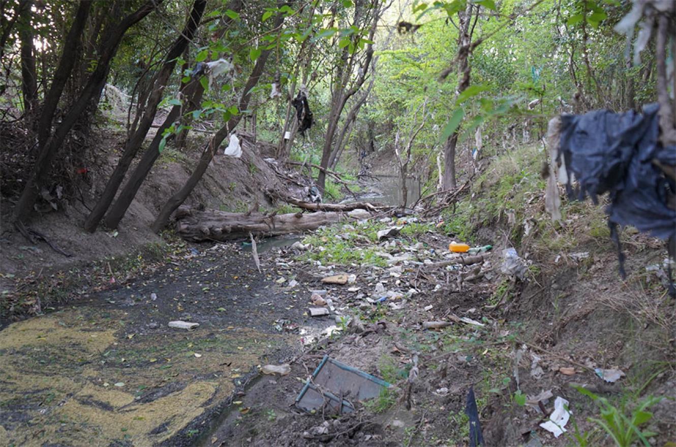 El arroyo Las Tunas está contaminado con químicos, plásticos, gomas, latas, nylon, y toda clase de residuos, además de los efluentes cloacales domiciliarios que se vuelcan a sus aguas sin tratamiento.   