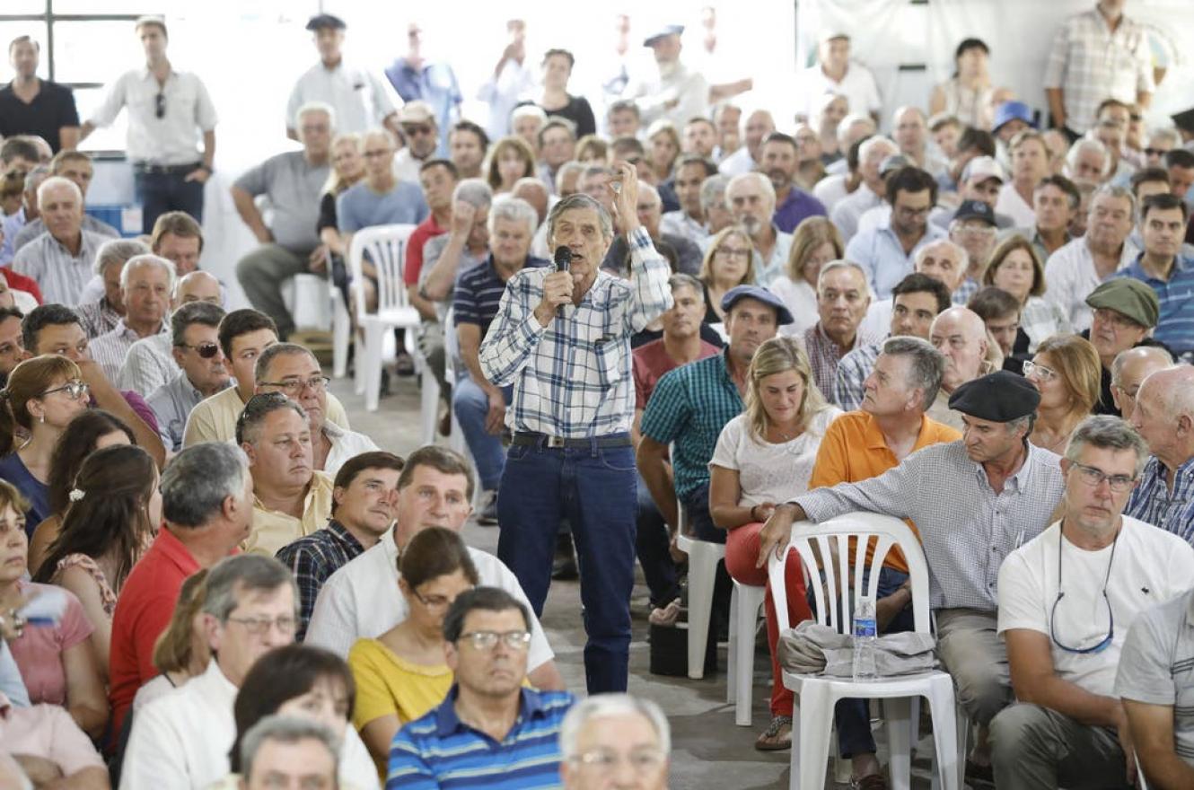 asamblea de productores en Pergamino