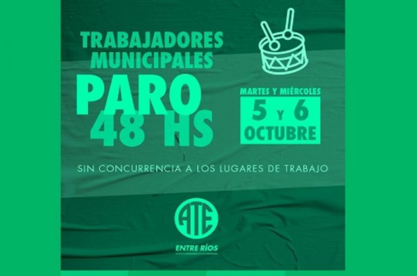 ATE ratificó el paro de 48 horas en la Municipalidad de Paraná