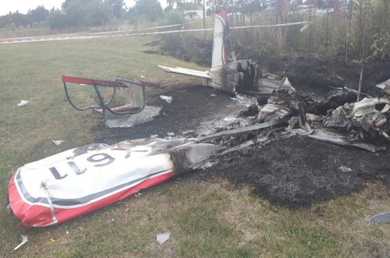 Dos personas murieron al caer una avioneta en General Rodríguez