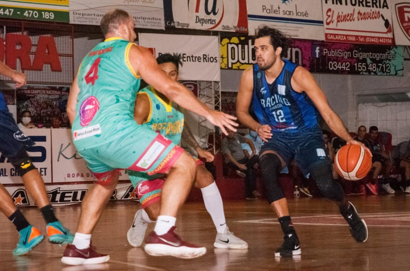 Básquet: Rocamora no pudo con el buen momento de Racing de Chivilcoy