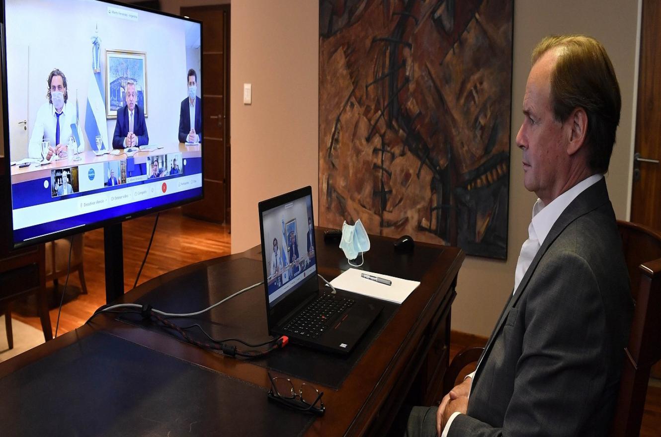 Bordet en videoconferencia con Alberto Fernández