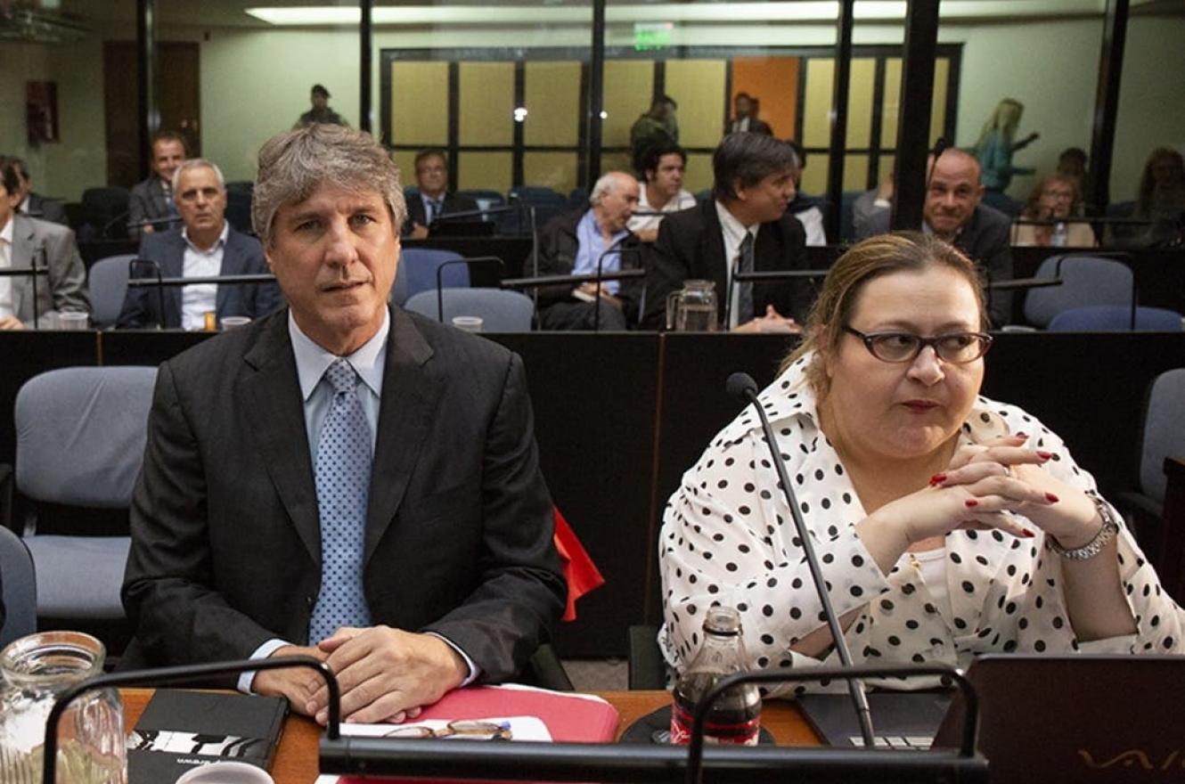 Boudou junto a su abogada defensora