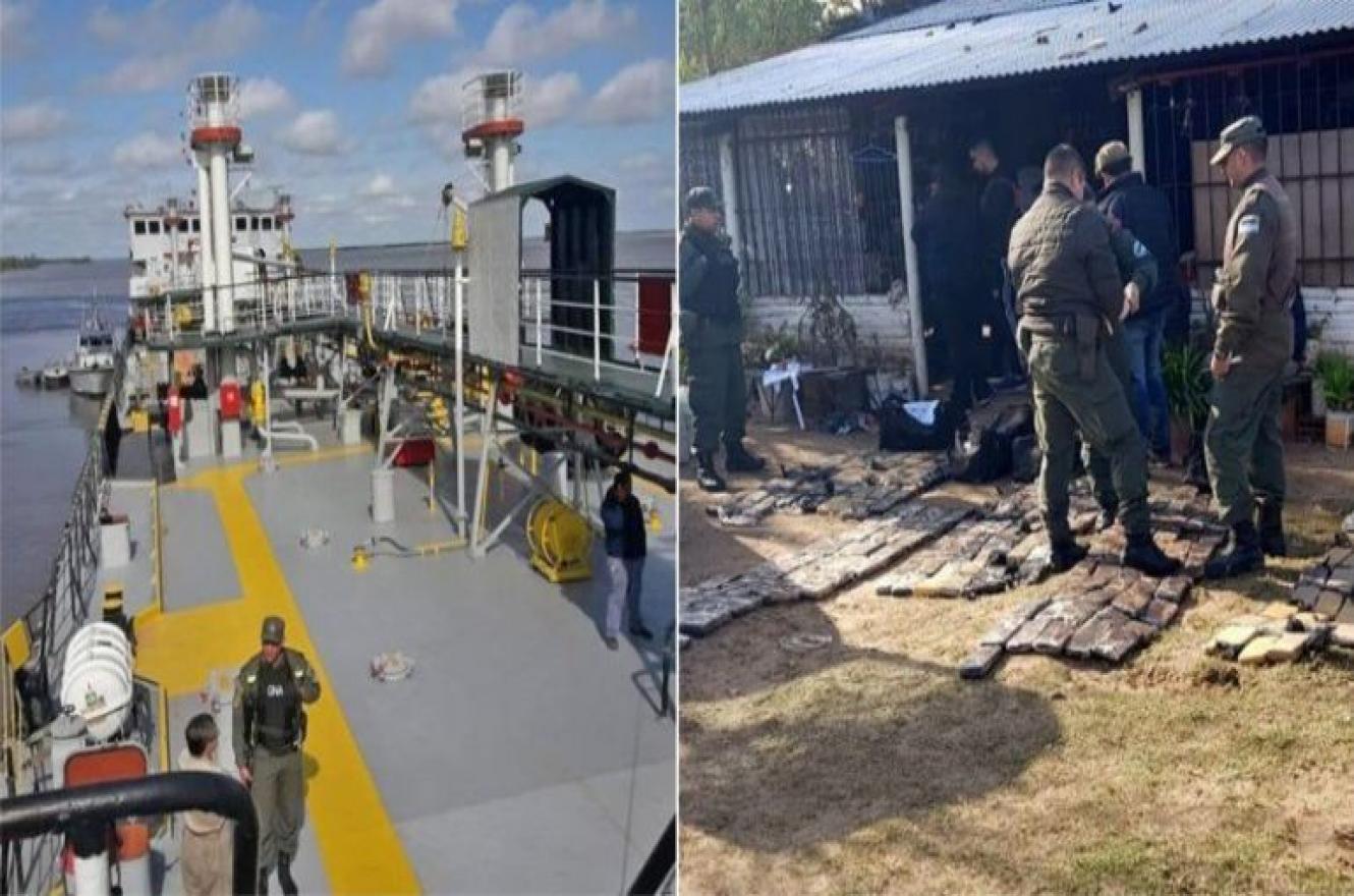 El buque detenido en La Paz transportaba marihuana: secuestraron 292 kilos