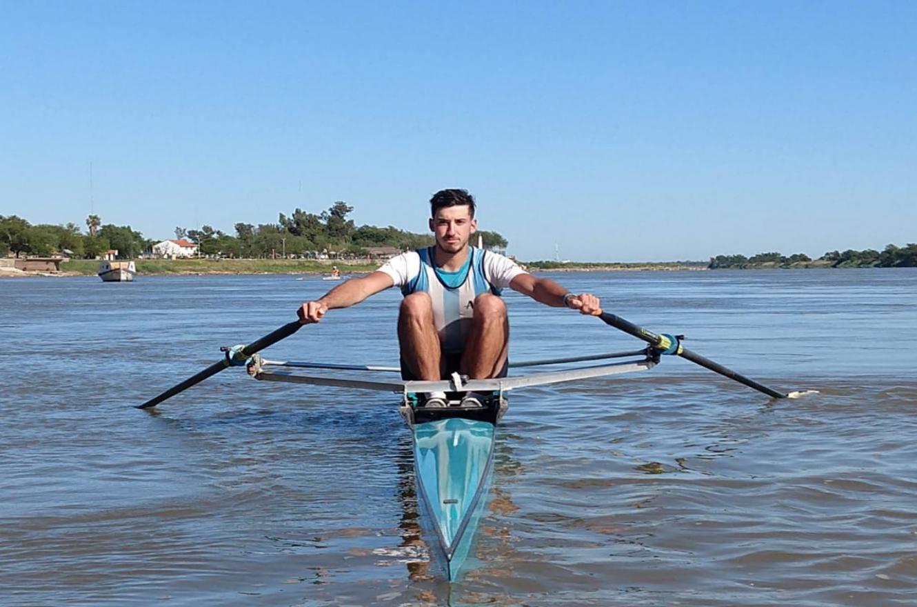El paranaense Emiliano Calderón competirá en el Sudamericano de Remo Senior