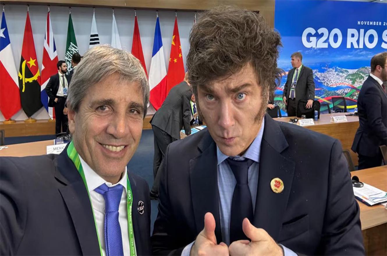 Javier Milei y Luis “Toto” Caputo.