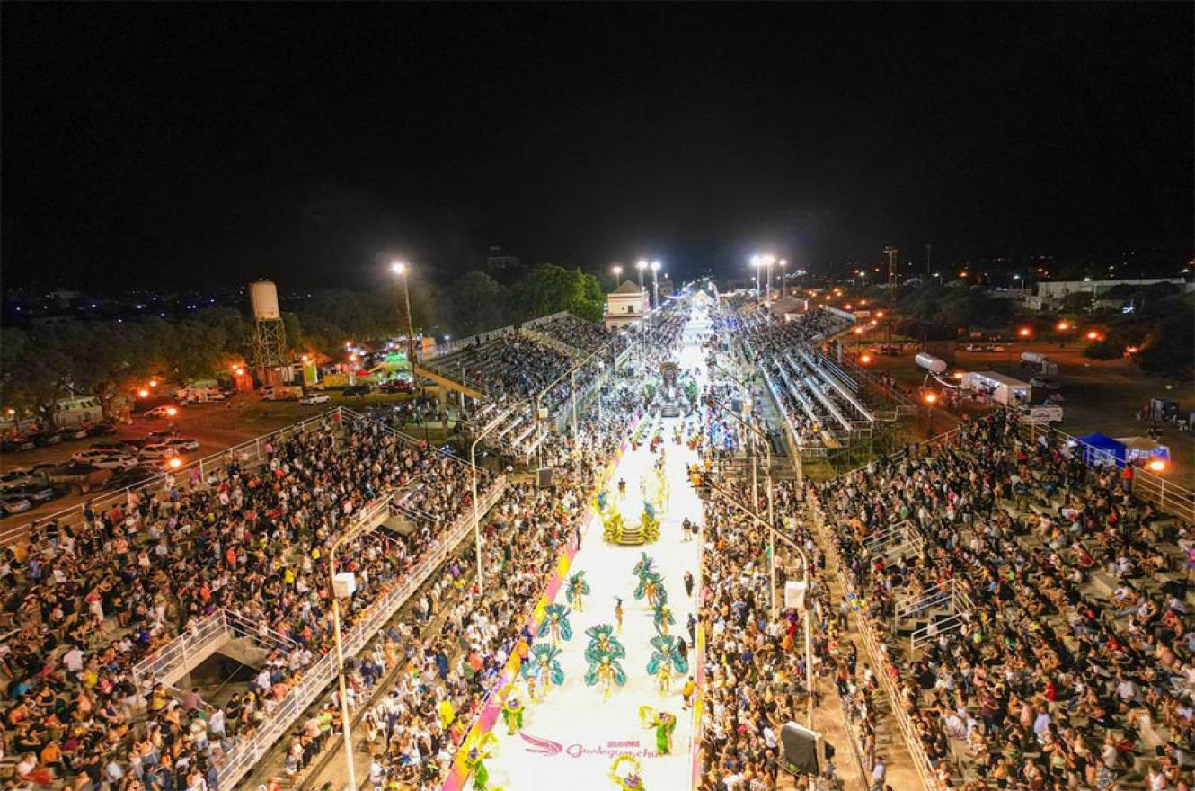 Imagen de archivo del Corsódromo de Gualeguaychú que mañana abrirá sus puertas para vivir el mejor Carnaval del País.