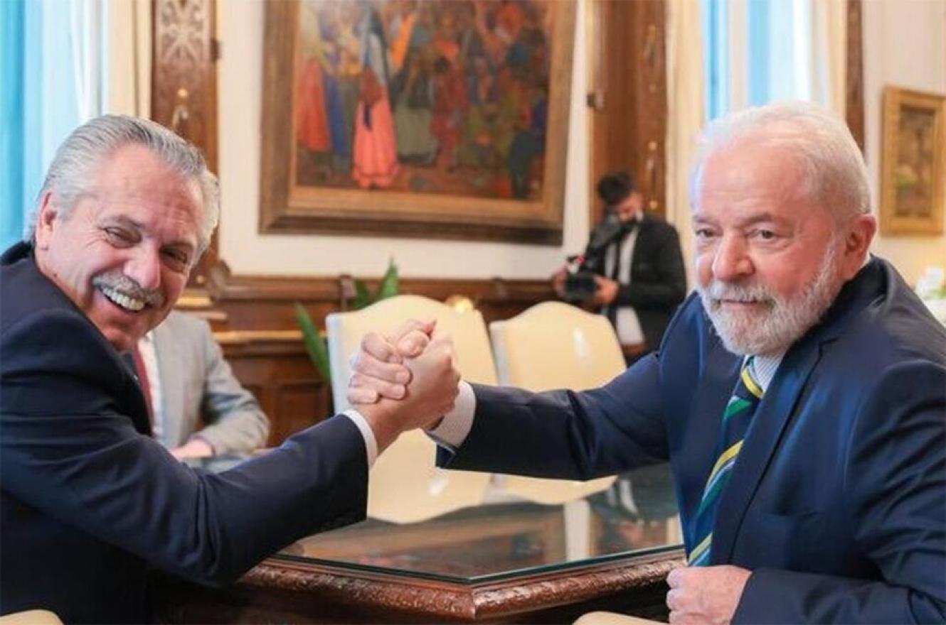 Los presidentes de Argentina y Brasil: Alberto Fernández y Lula da Silva.