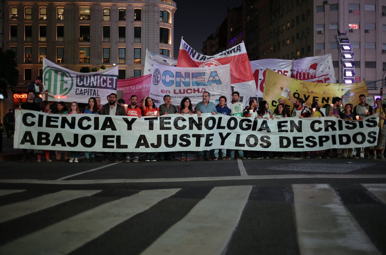 Movilización de científicos del Conicet