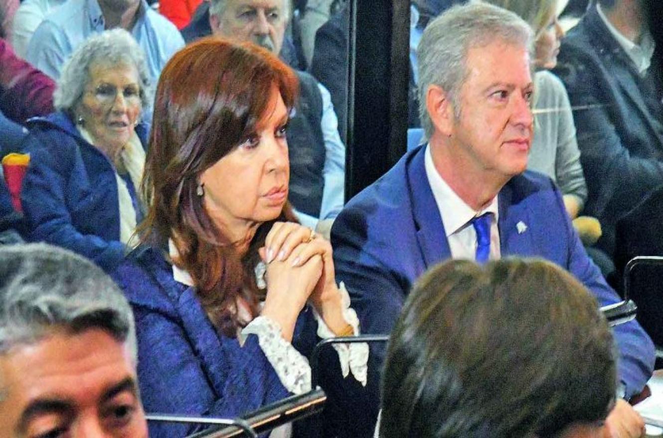 Cristina Kirchner en una de las audiencias del juicio oral 