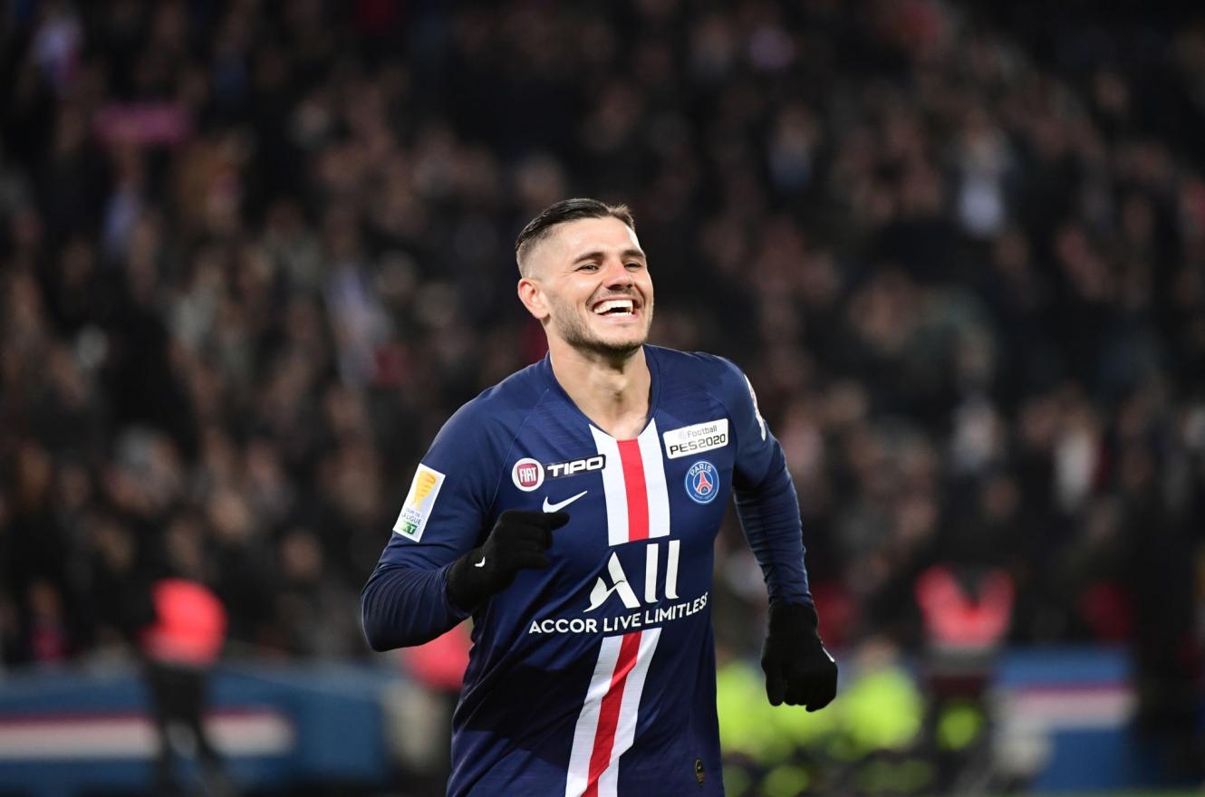 Mauro Icardi se despachó con un triplete en la Copa de la Liga de Francia