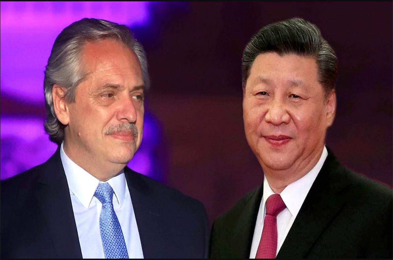 Alberto Fernández y Xi Jinping, líder chino