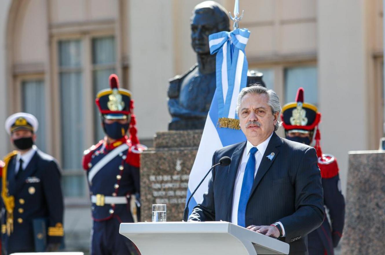 Alberto Fernández acto 17 de Agosto