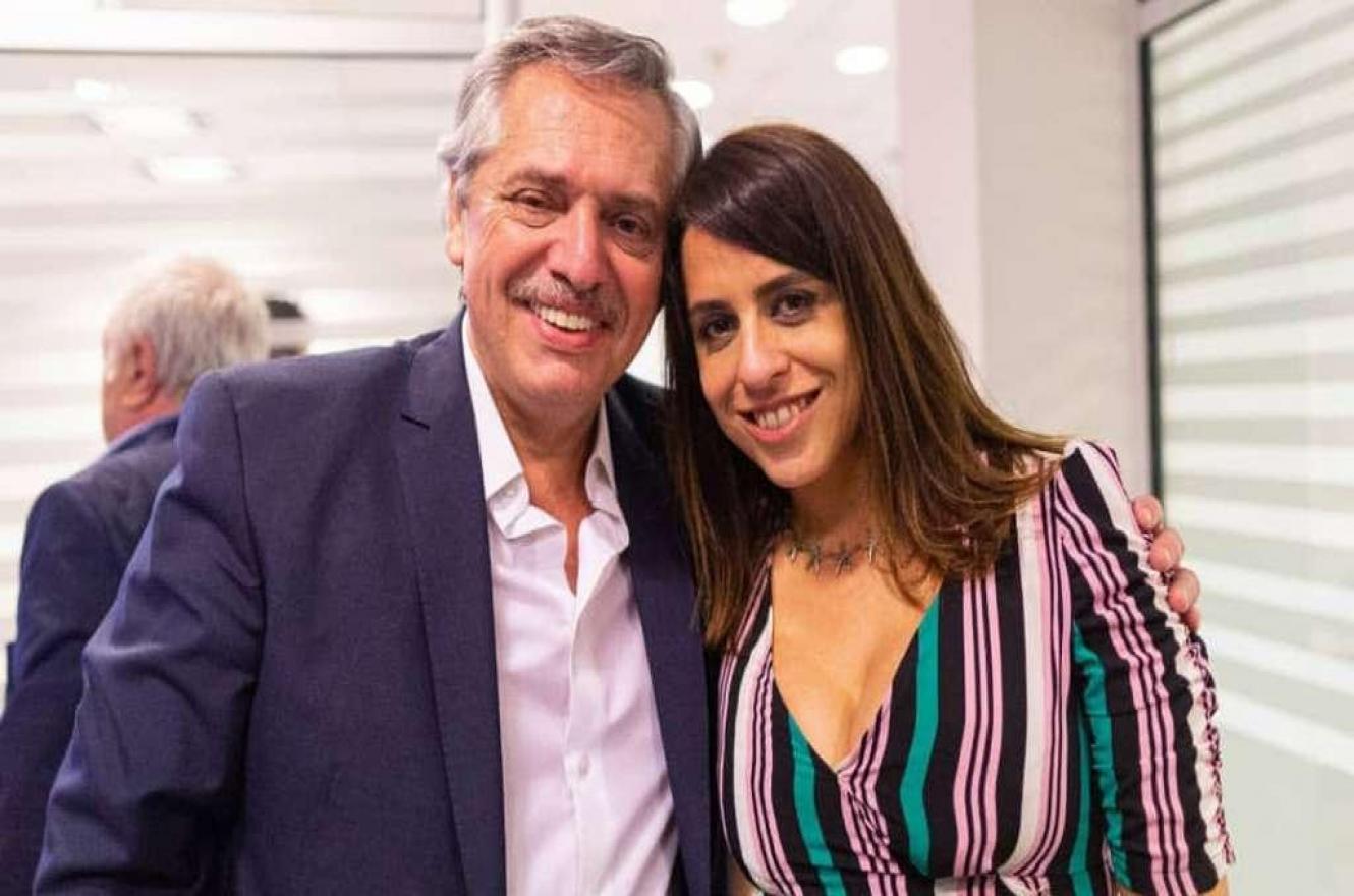 Alberto Fernández con Victoria Donda