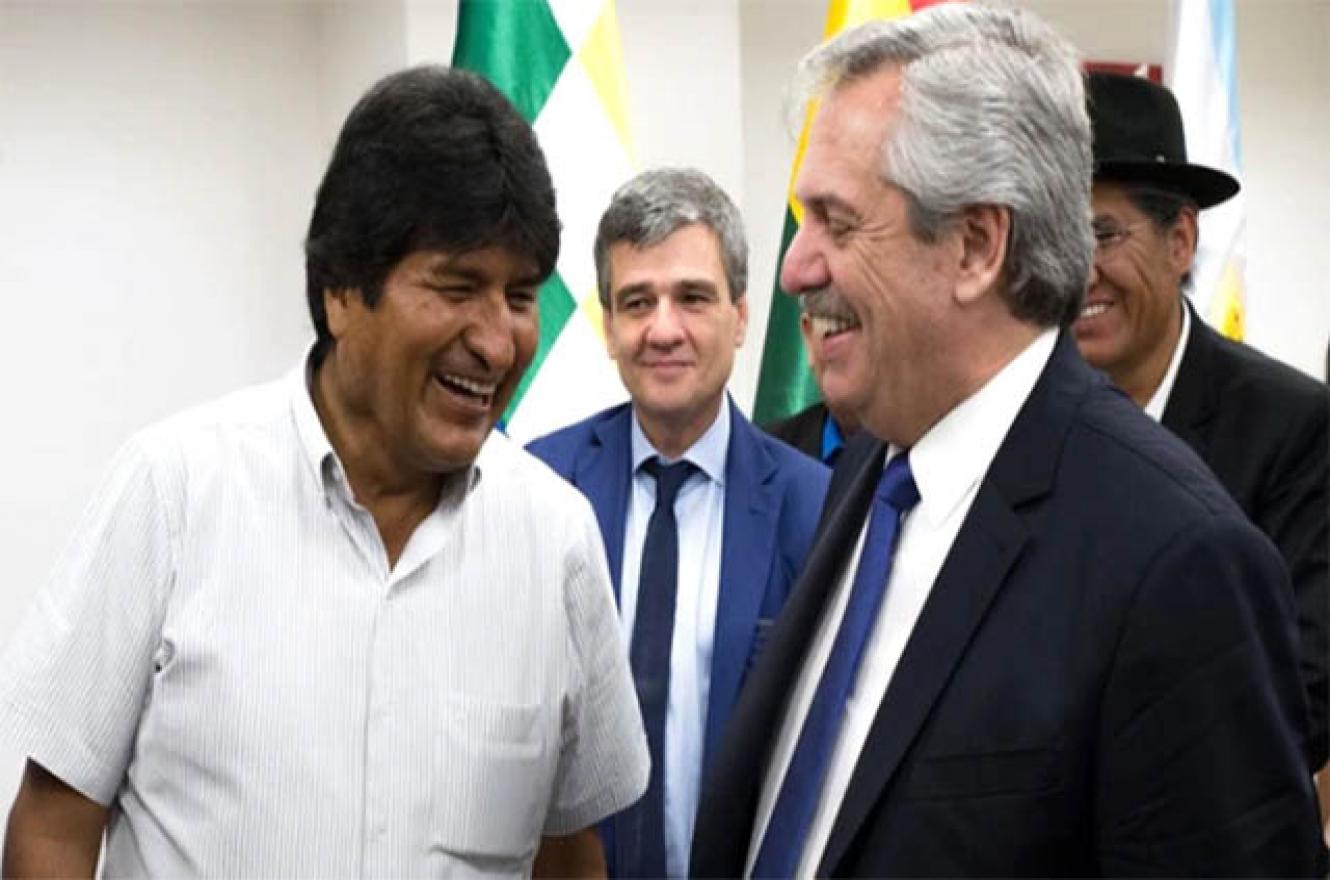 Aníbal Fernández con Evo Morales
