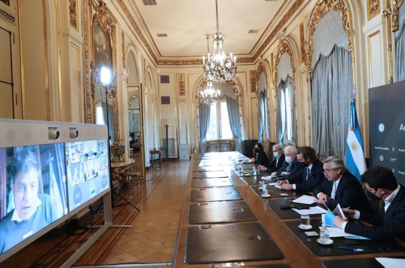Fernández reunión virtual con gobernadores
