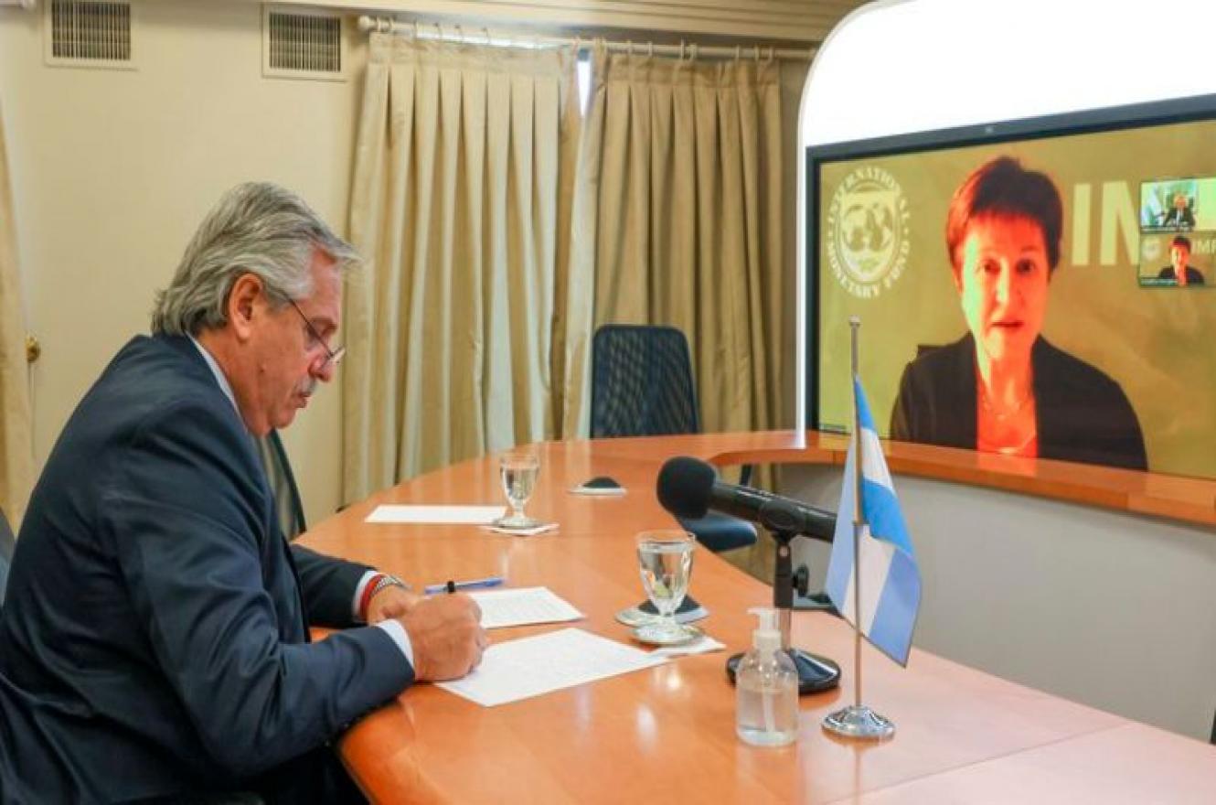 Fernández virtual con Georgieva FMI