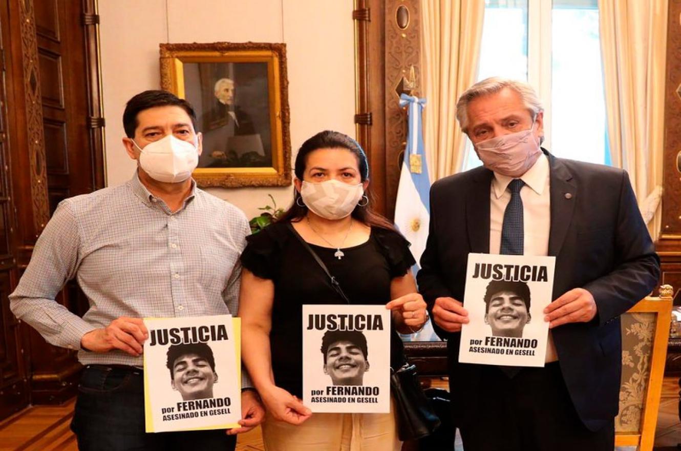 El Presidente recibió en Casa Rosada a los padres de Fernando Báez Sosa