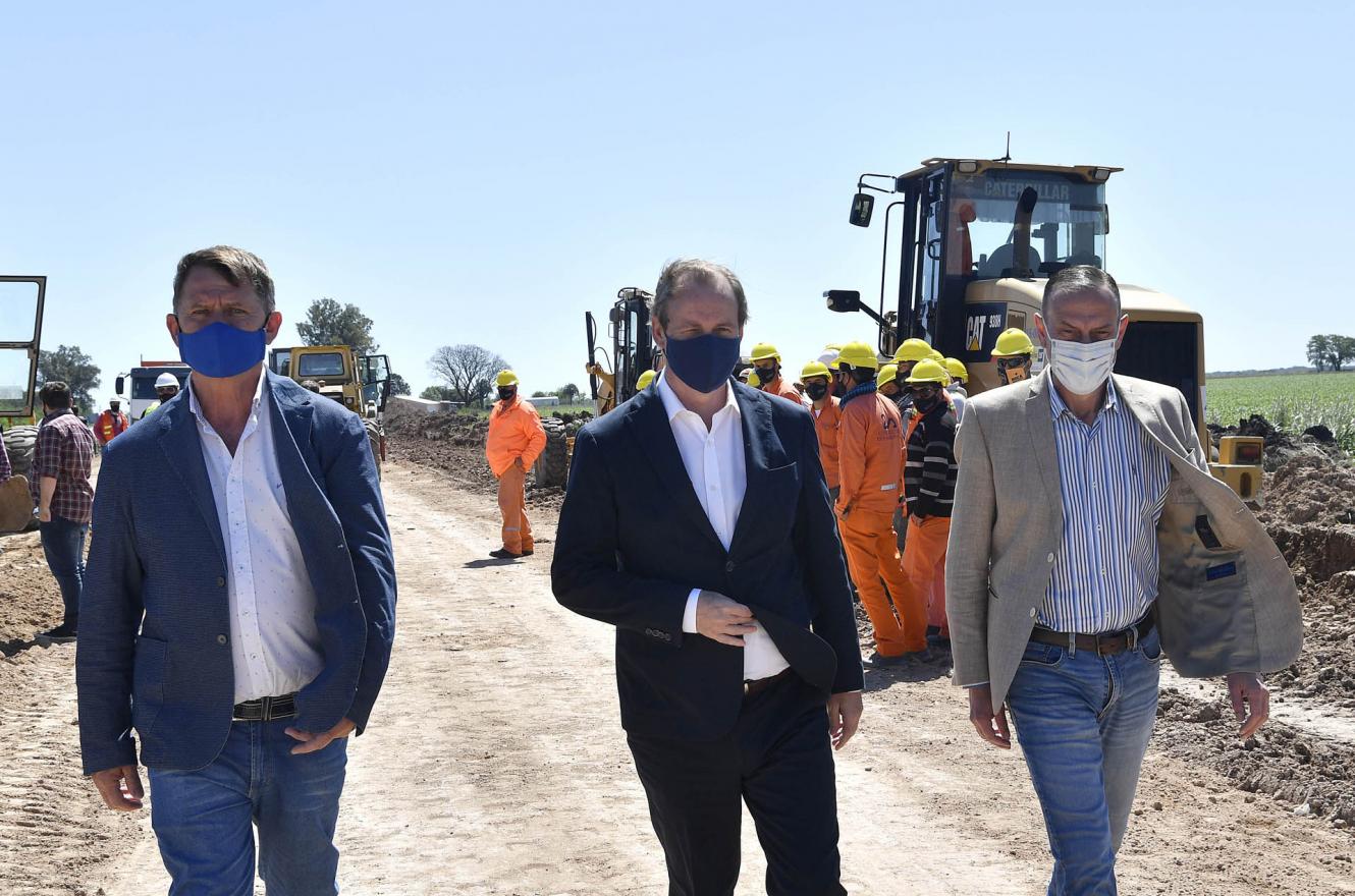 Bordet se interiorizó de la marcha de las obras en rutas nacionales