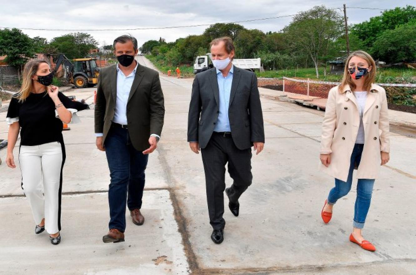 Al recorrer obras, Bordet se pronunció por un Estado “activo y dinamizador de la economía”