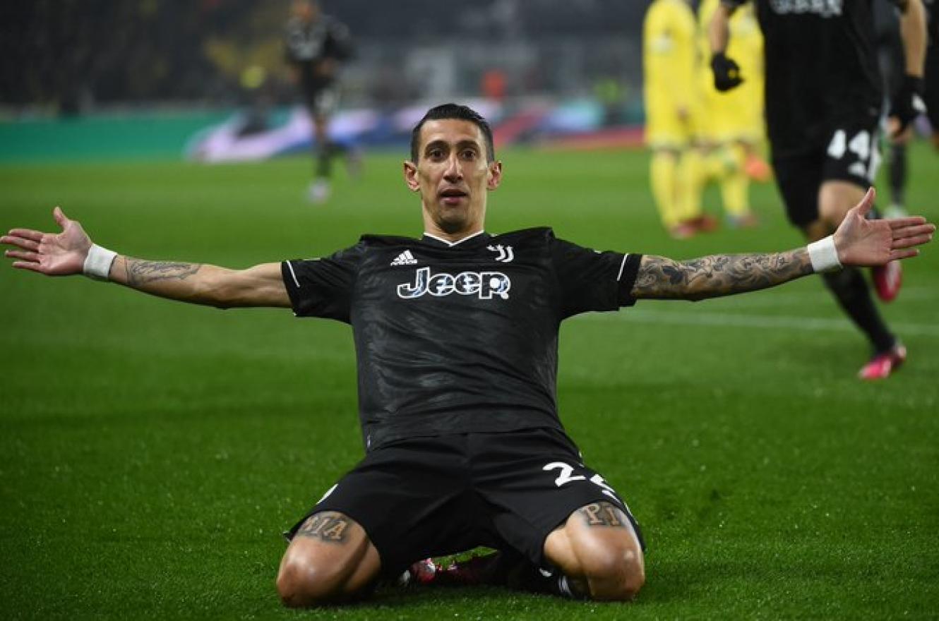Di María anotó por triplicado y le dio la clasificación a la Juventus frente a Nantes
