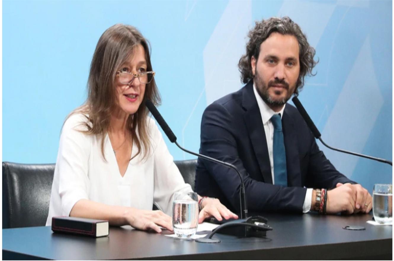 Sabina Frederic junto a Santiago Cafiero