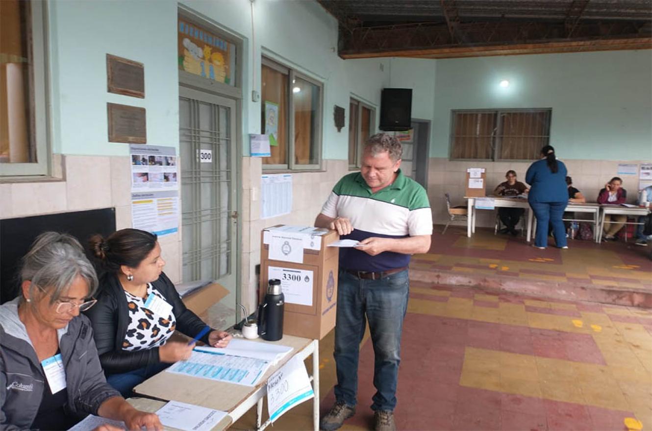 Pedro Galimberti votó en la Escuela Privada N° 120 “José Manuel Estrada” de Chajarí.