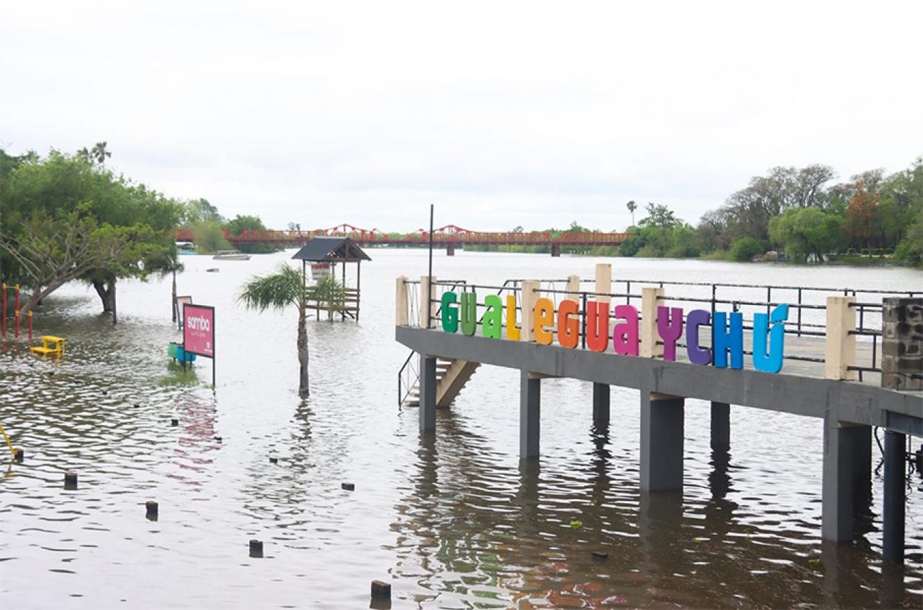 Por la crecida del río, en Gualeguaychú hay 9 personas evacuadas y un número no precisado de familias autoevacuadas.