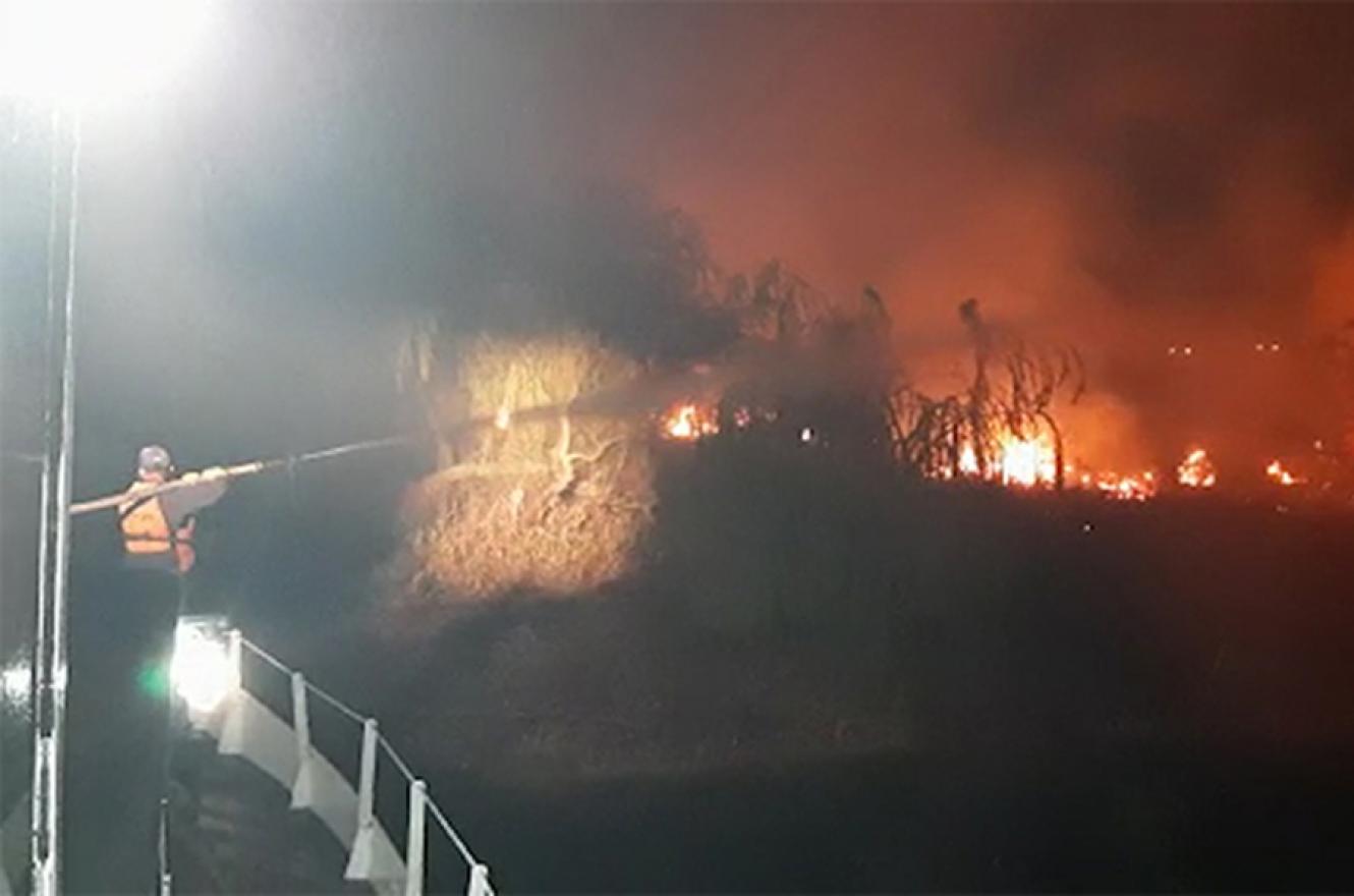 El GC-22 Toll, con personal especializado a bordo, participó del operativo.