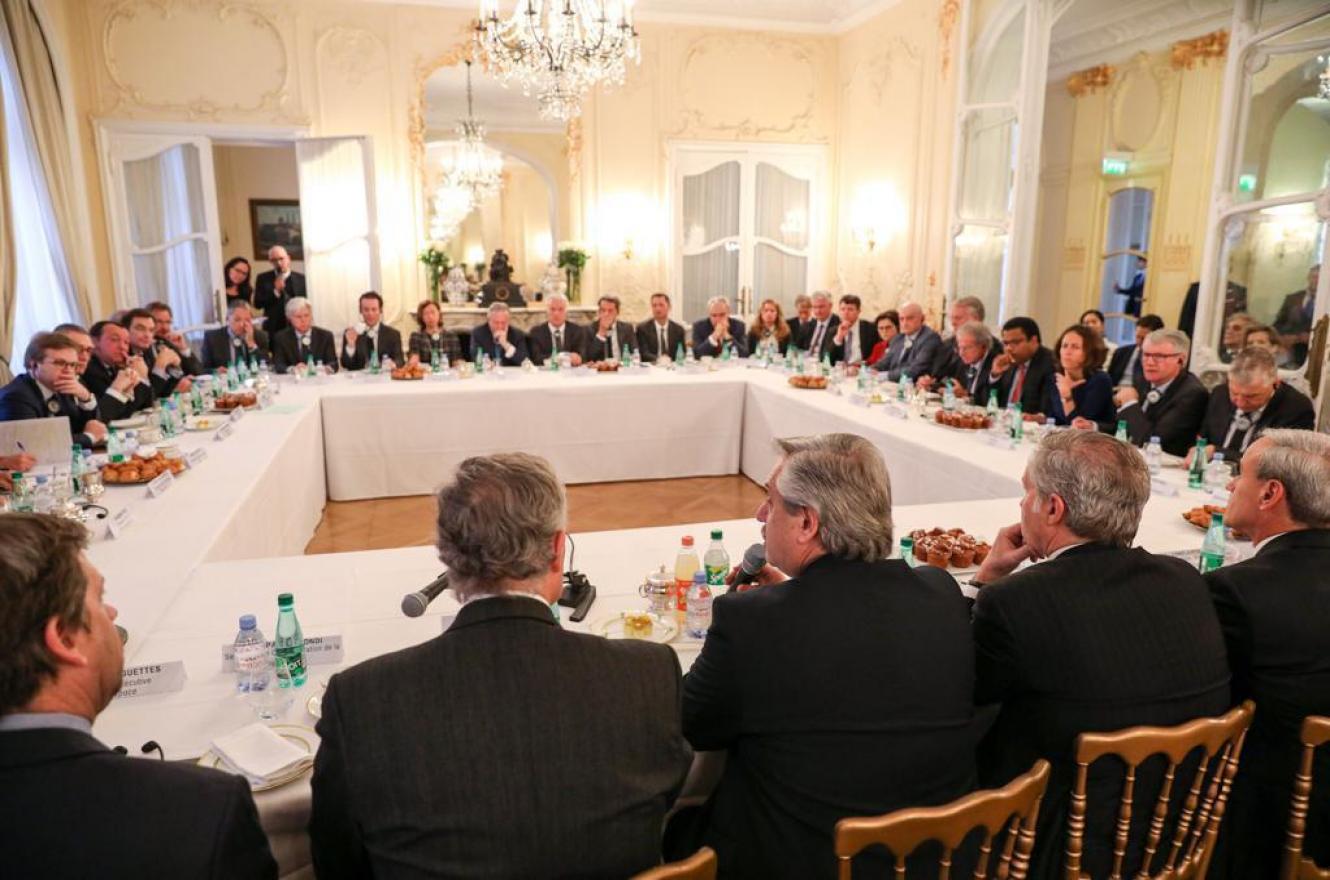 Empresarios franceses con Alberto Fernández