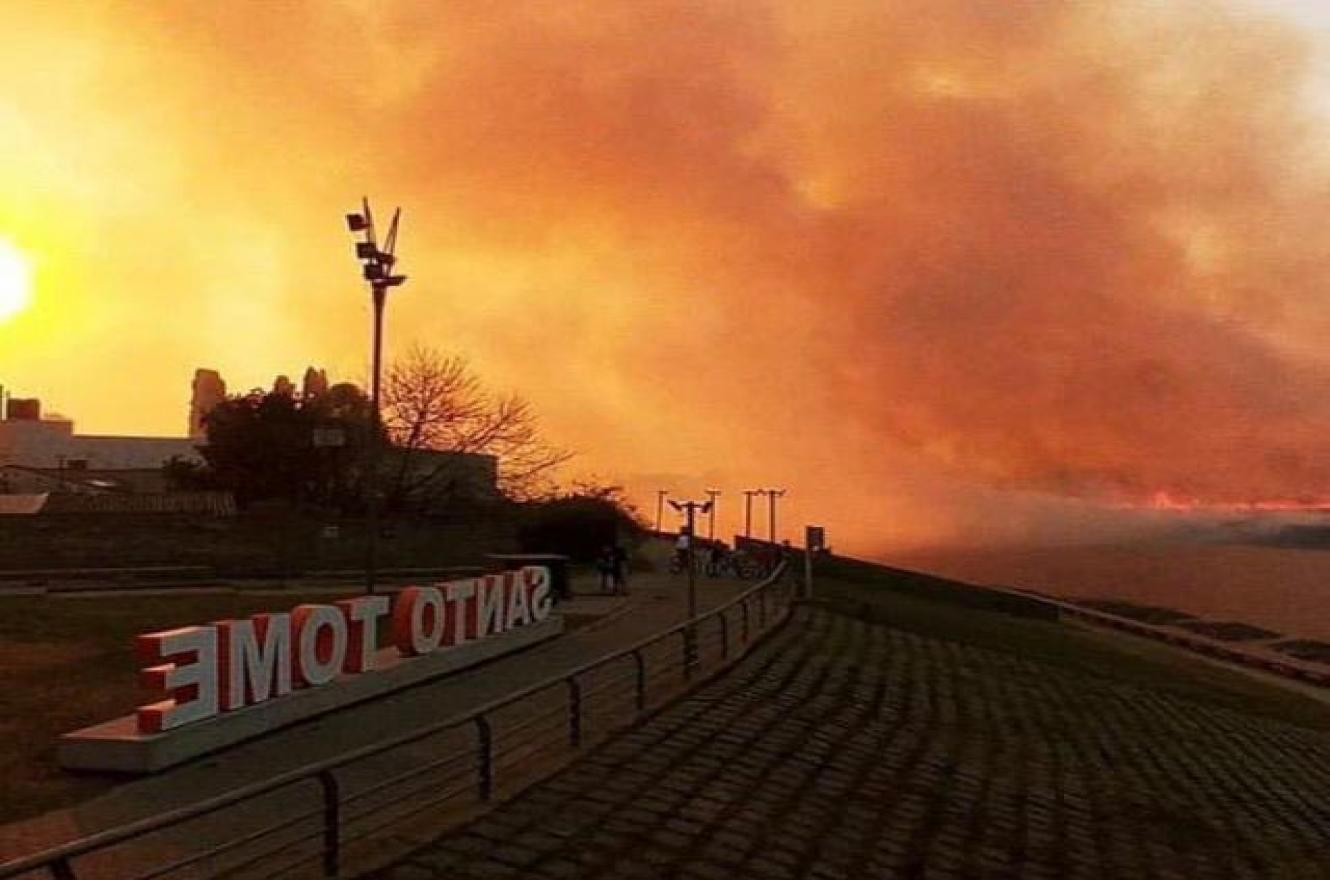 Incendio en Santo Tomé