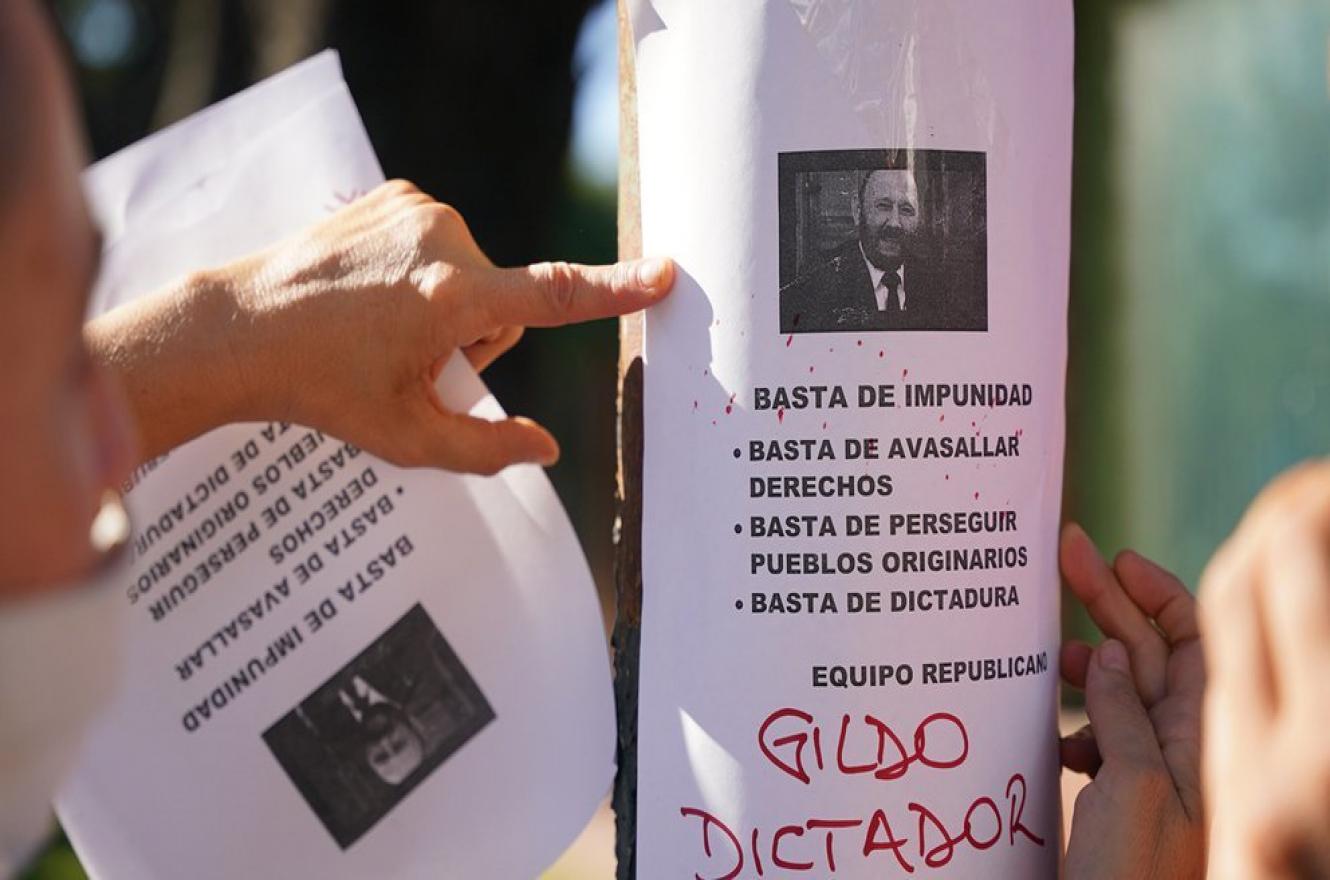 protesta contra Insfrán