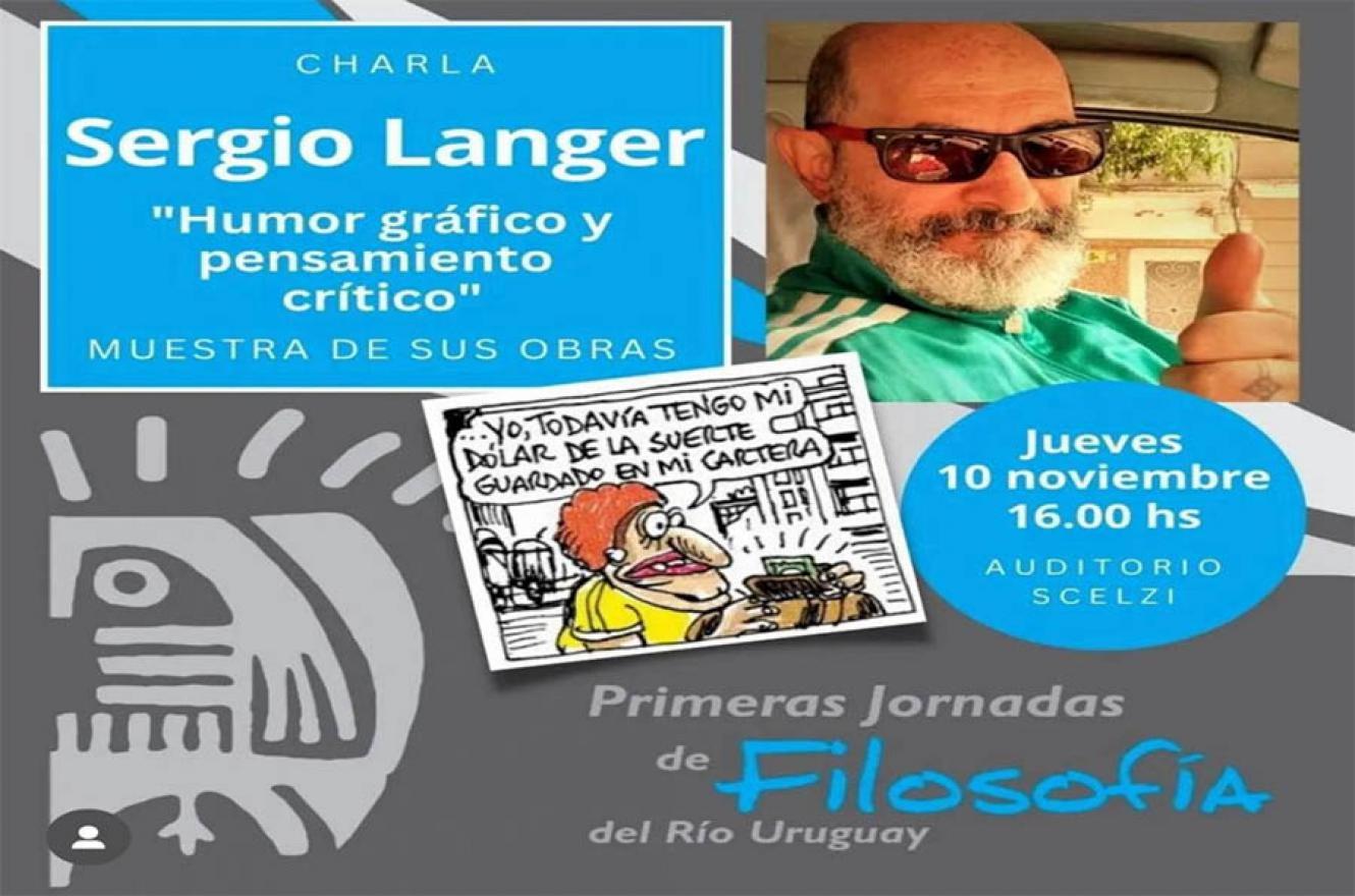 Afiche de promoción e invitación a las primeras Jornadas de Filosofía del Río Uruguay.