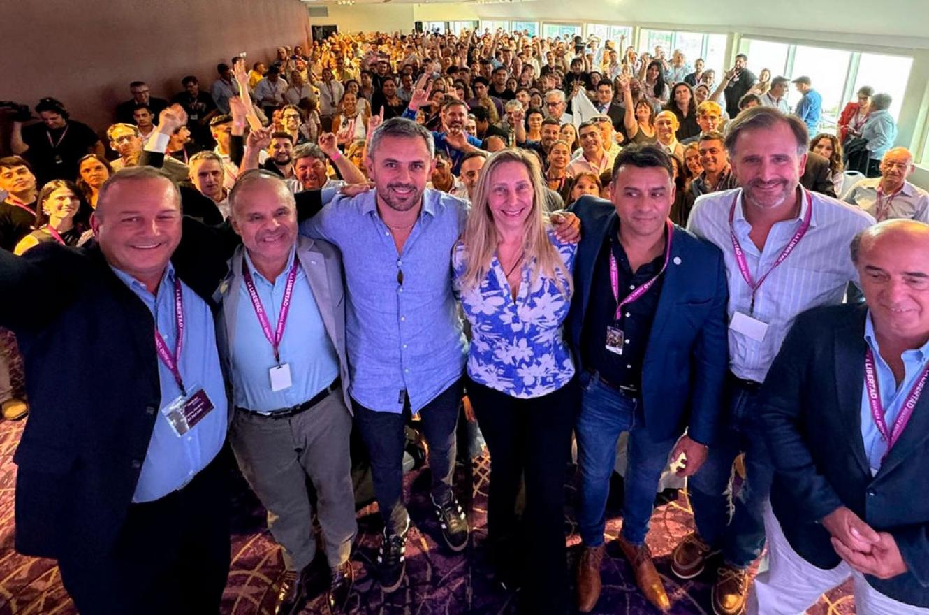 Karina Milei encabezó un acto en Paraná. 