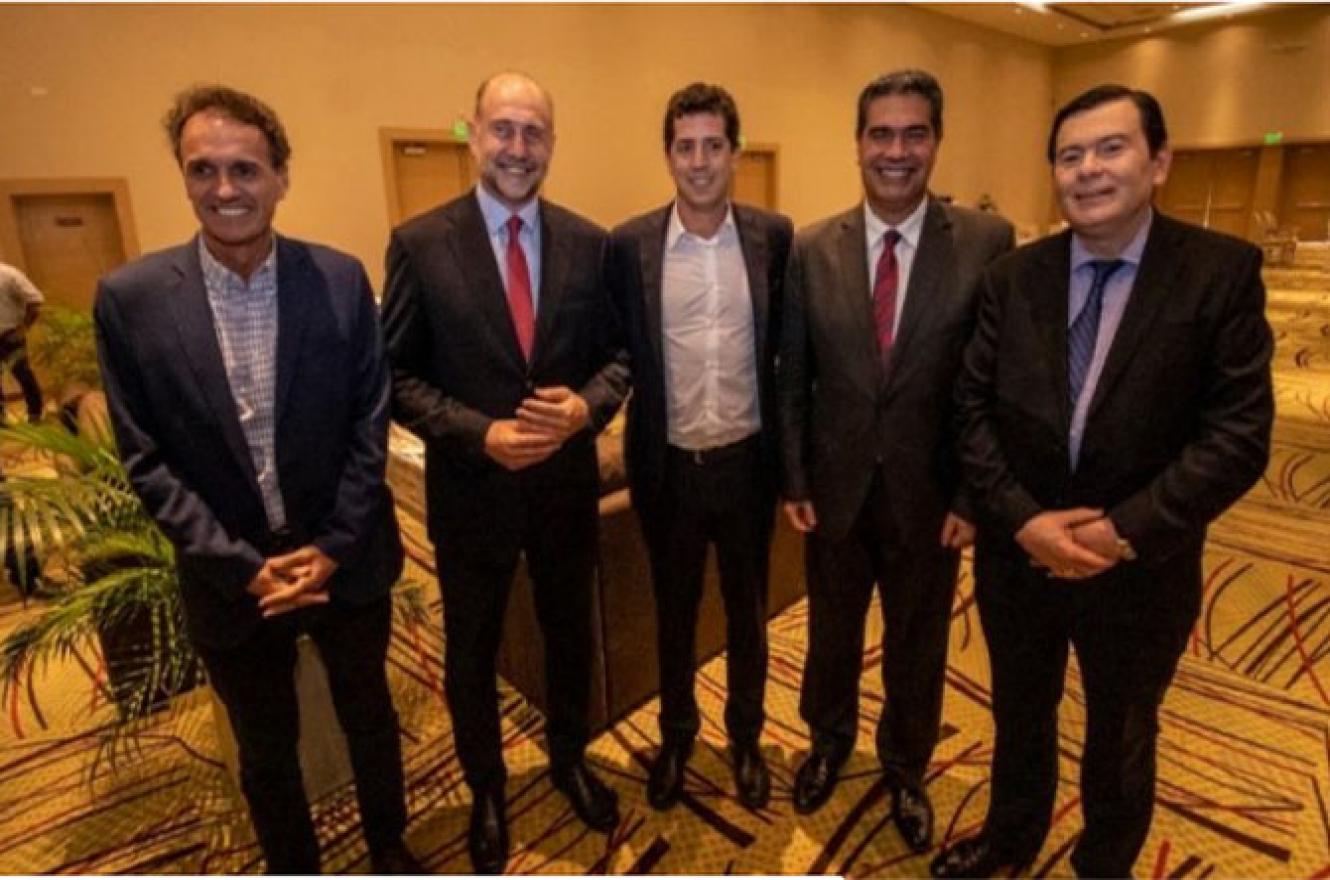 Gabriel Katopodis, Omar Perotti, Eduardo De Pedro, Jorge Capitanich y Gerardo Morales