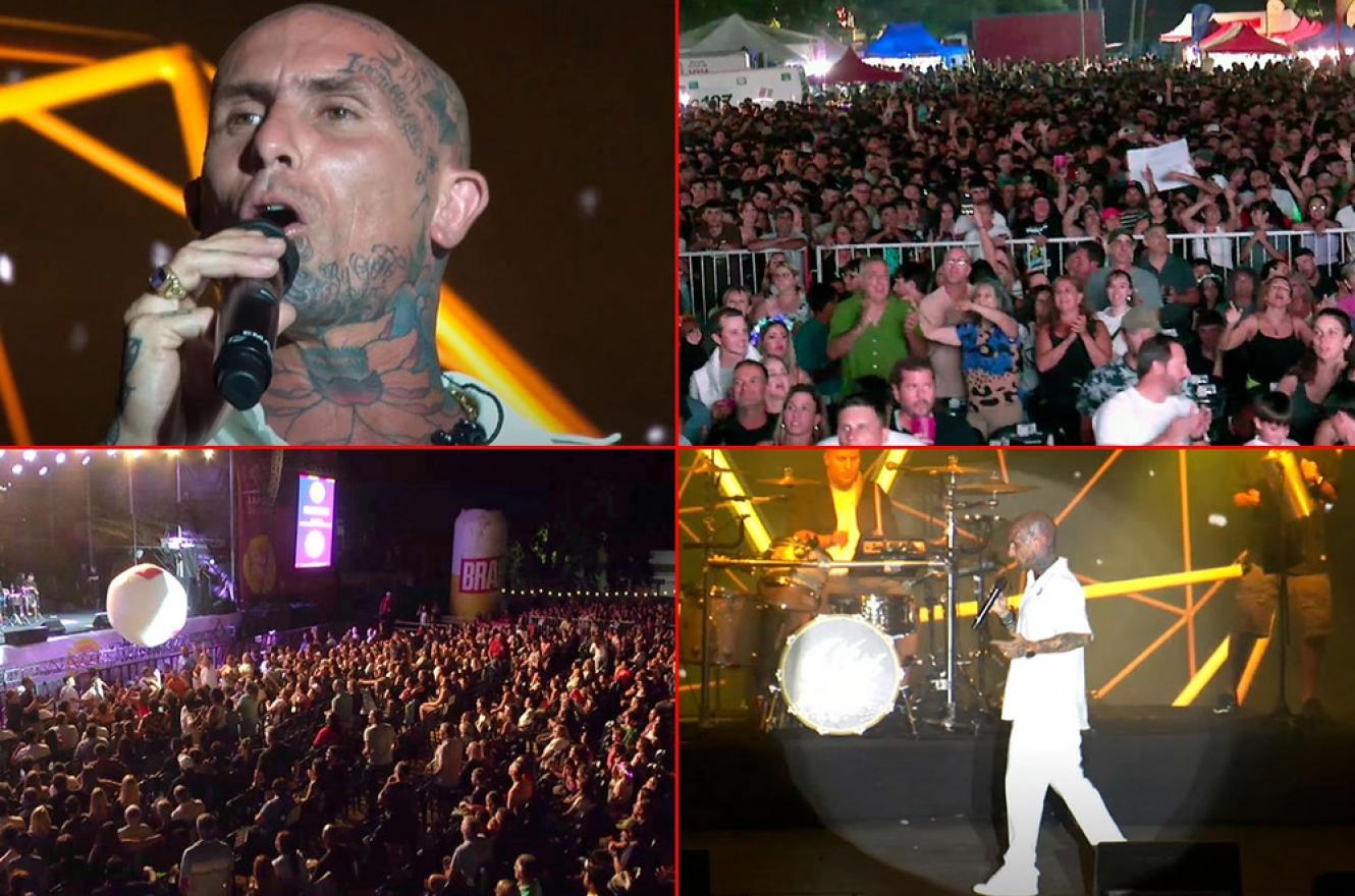 Ke Personajes cerró la Fiesta de la Playa en Concepción del Uruguay.