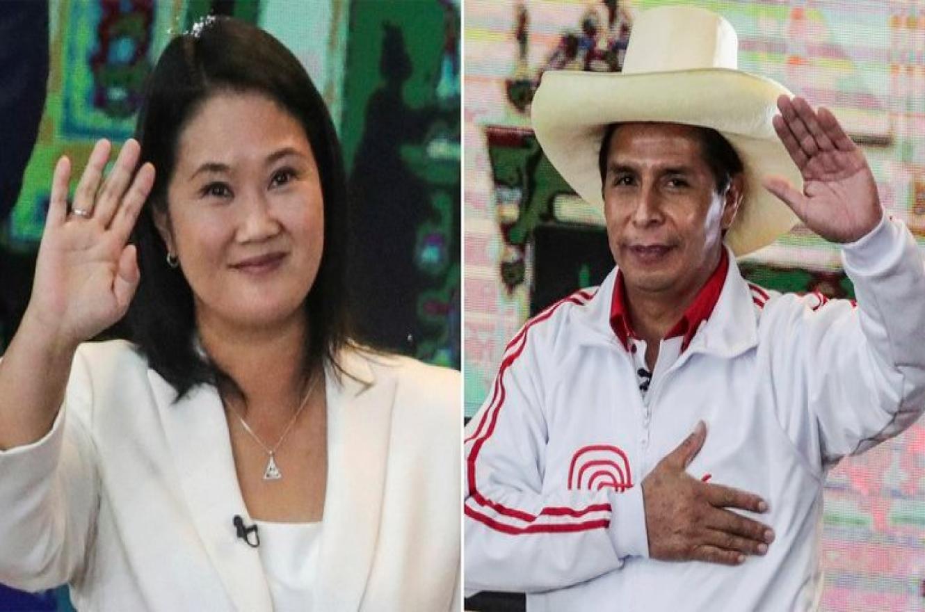 Keiko Fujimori y Pedro Castillo