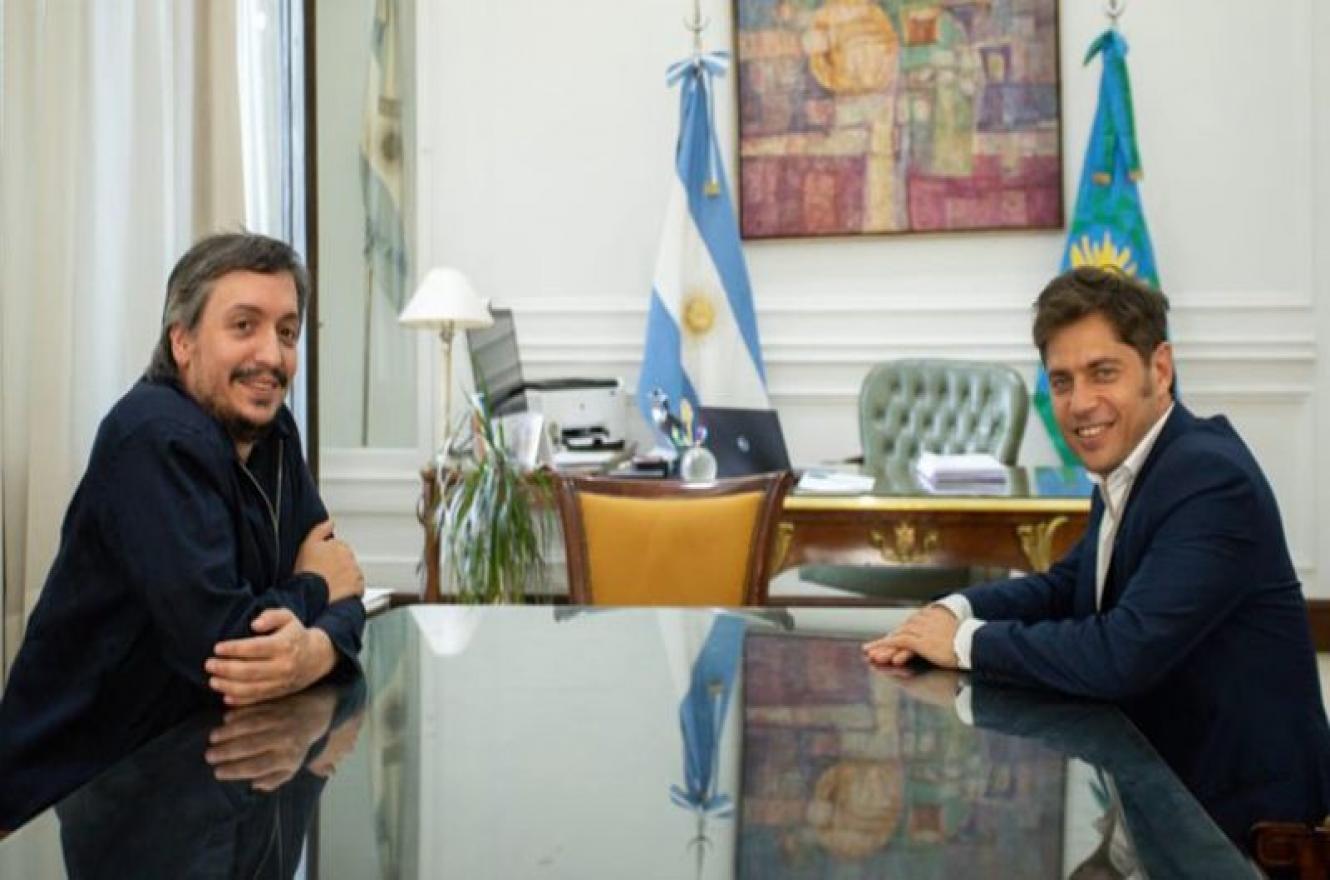 Máximo Kirchner con Axel Kicillof 