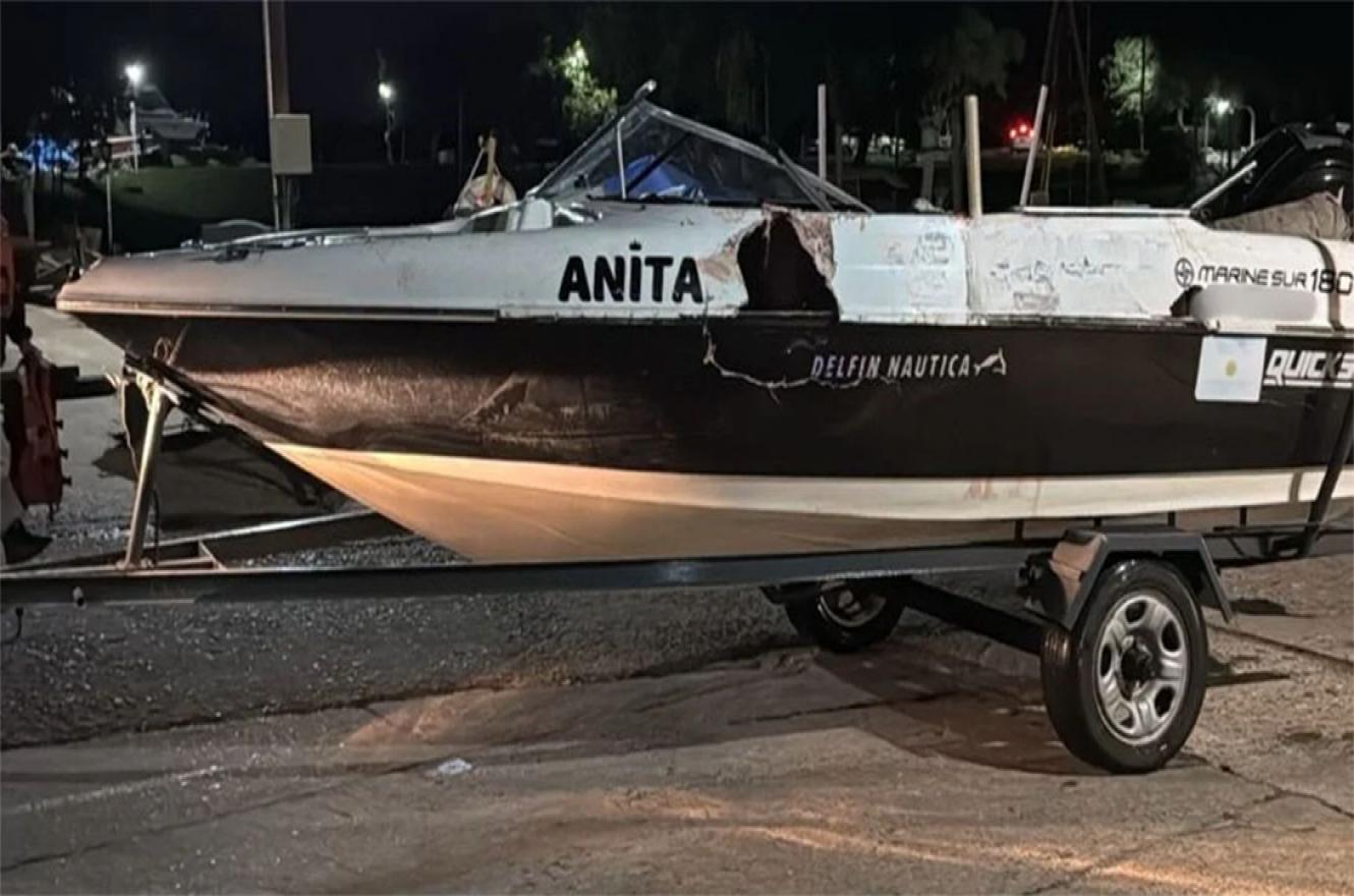 El estado de la embarcación “Anita” da cuenta de la violencia que tuvo el choque.