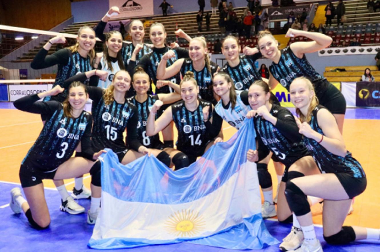 Vóley: con la entrerriana Melany Detzel, Las Panteritas avanzaron a semifinales 