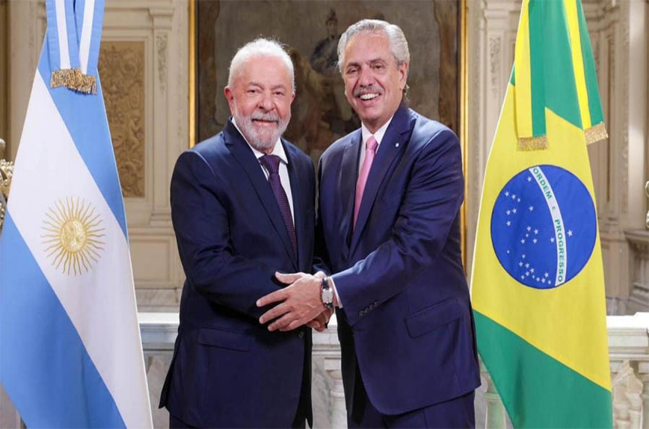 Imagen de archivo de Luiz Inácio Lula da Silva y Alberto Fernández, que este martes le pasará la presidencia Pro Témpore del Mercosur.