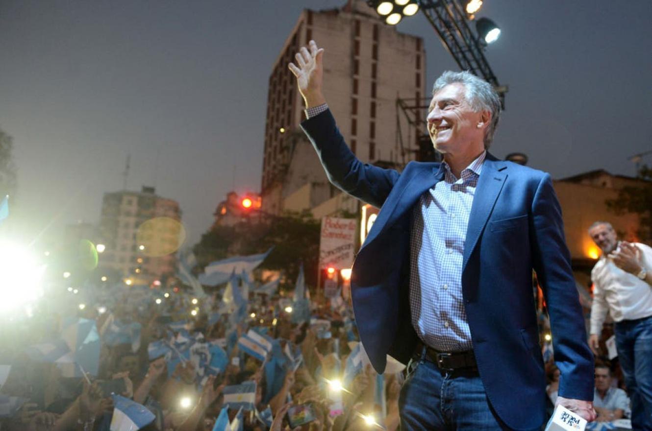 Macri durante su visita a Tucumán