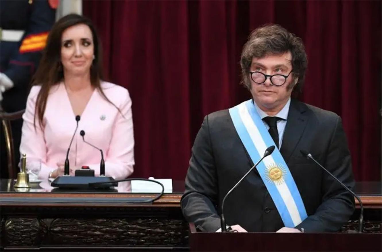 El presidente en su primer discurso de apertura de sesiones ordinarias del Congreso.