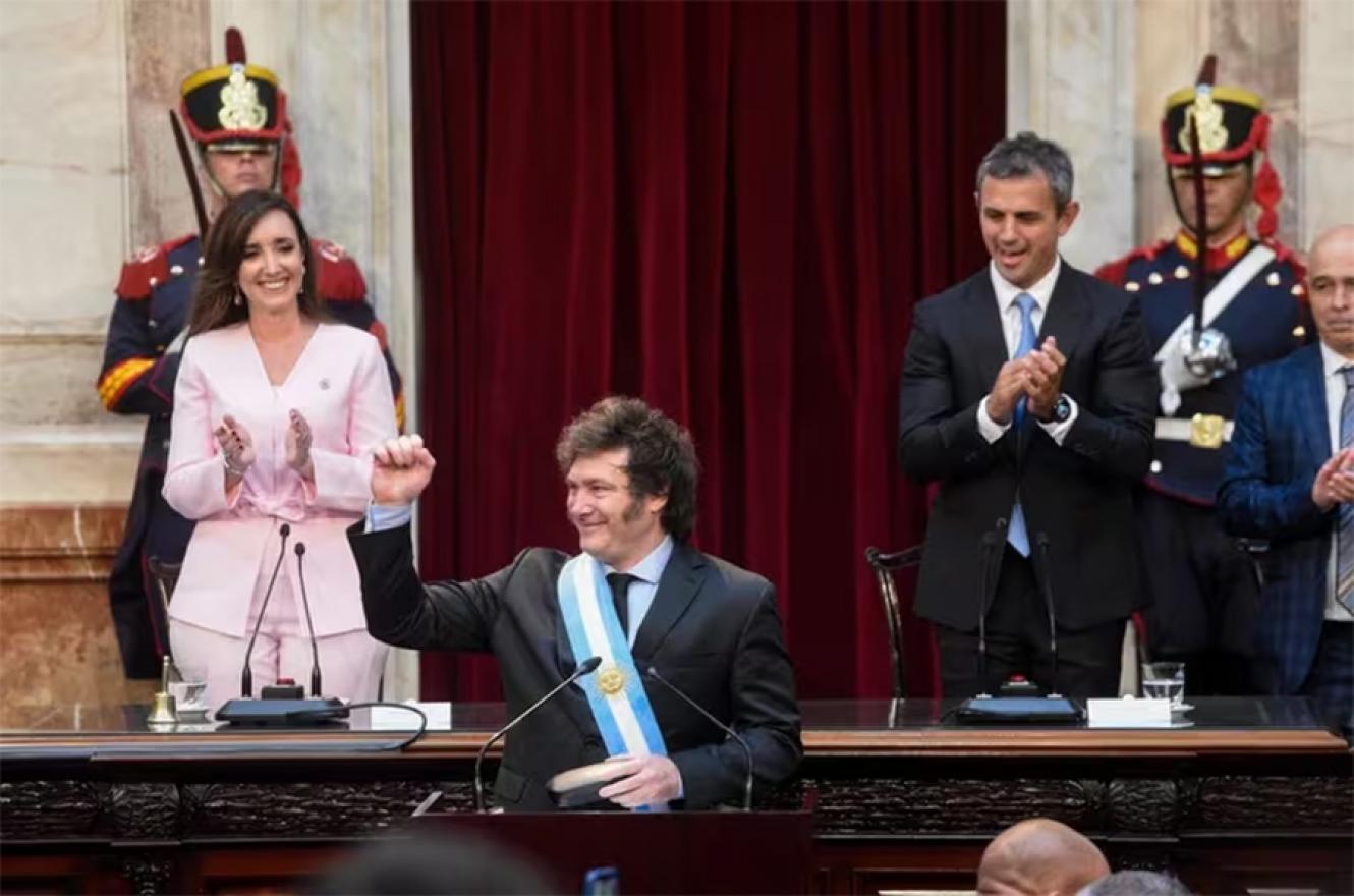 Javier Milei en la apertura de sesiones del Congreso.