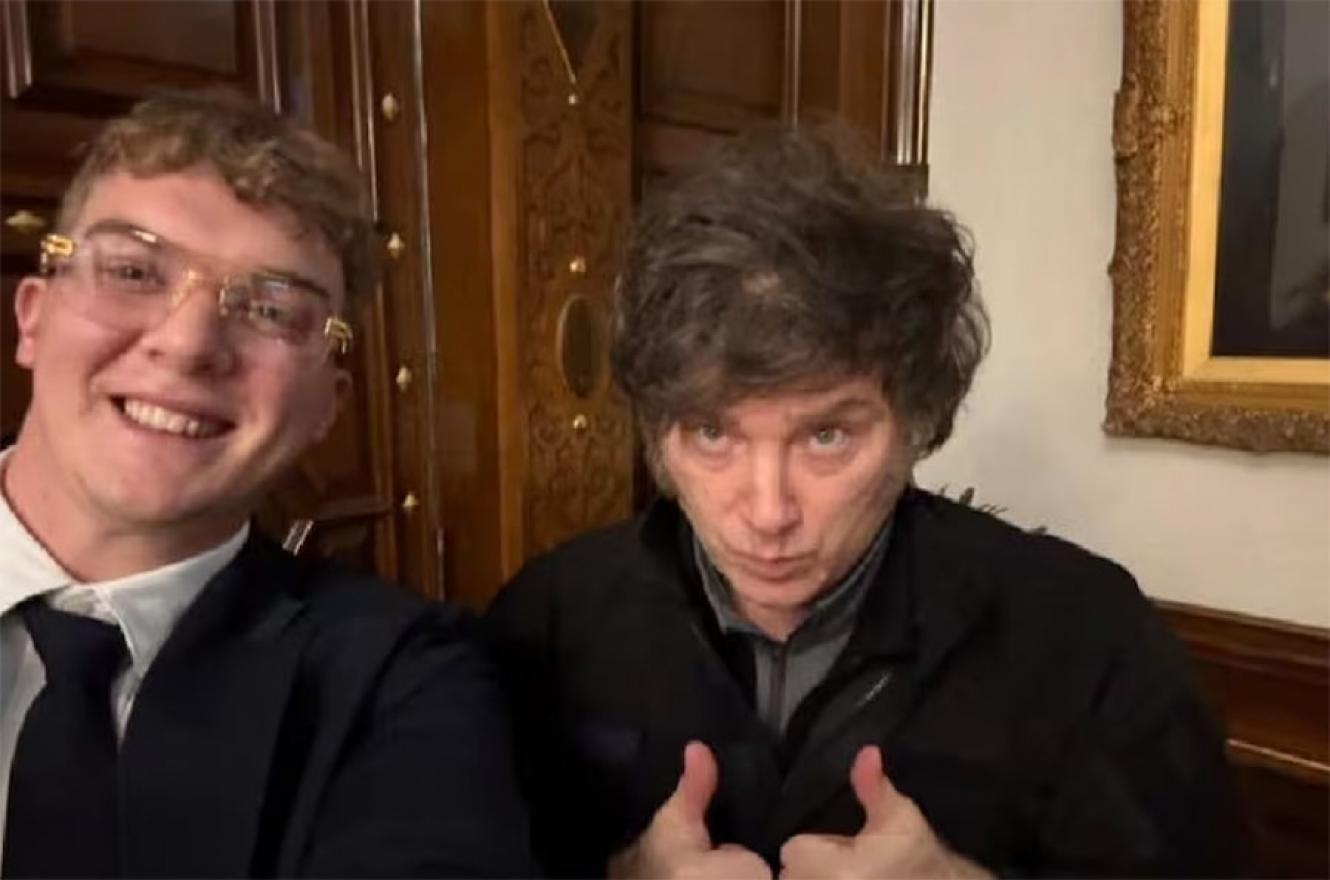 Milei, en la Casa Rosada, con Hayden Mark Davis, a quien ahora señalan como responsable de $LIBRA.