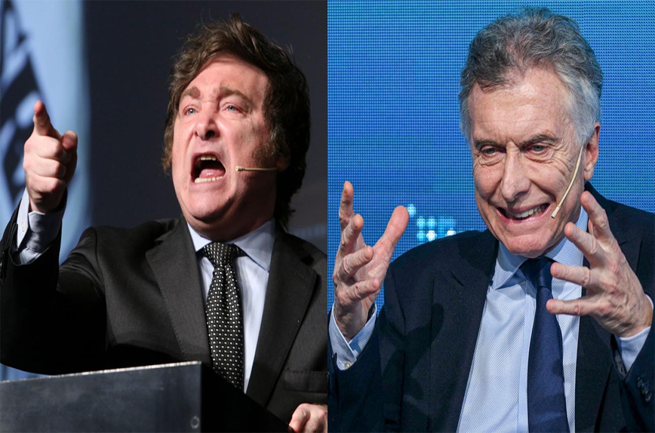 Javier Milei y Mauricio Macri.